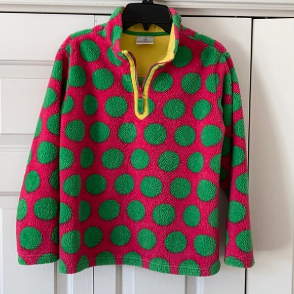 Hanna Andersson Other - Hannah Andersson Pink polka dot half zip fleece 9